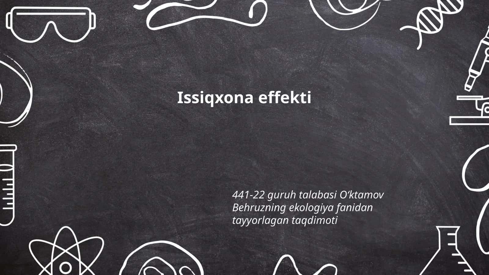 Issiqxona effekti 1