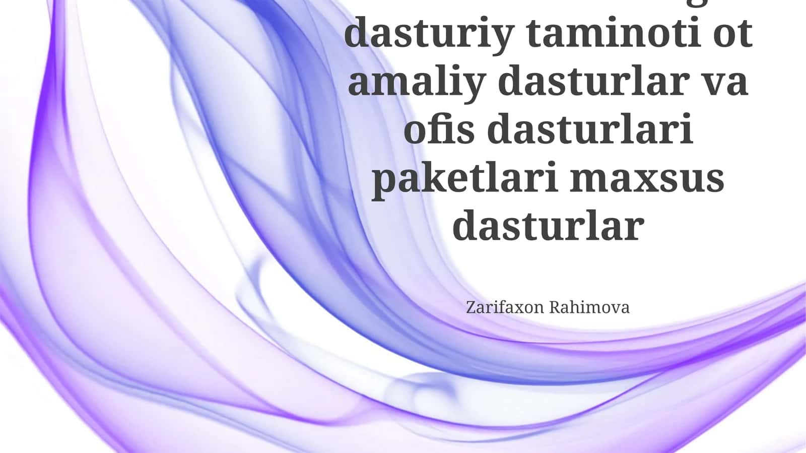 Ish joylari dasturiy ta'minoti 1