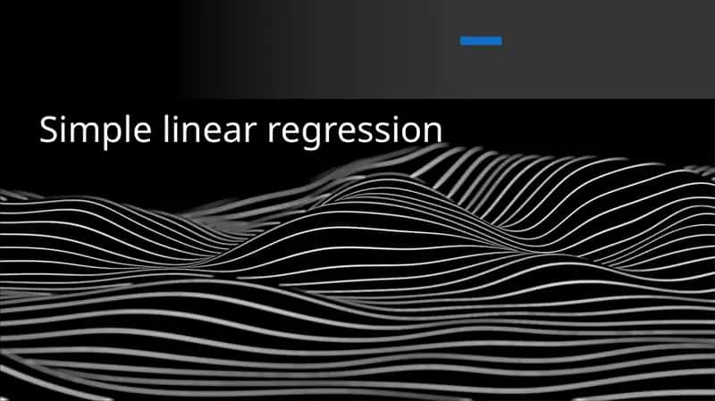 Simple linear regression 1