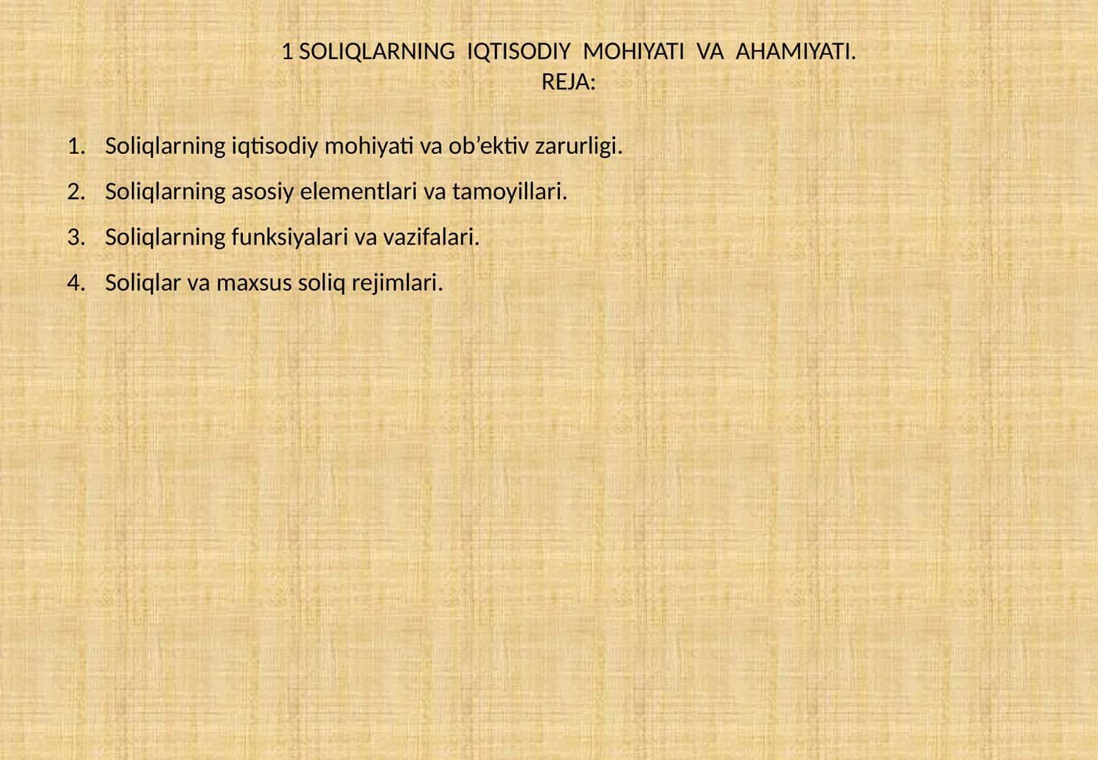 SOLIQLARNING IQTISODIY MOHIYATI VA AHAMIYATI 1