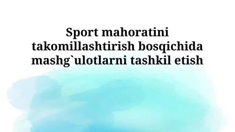 Umumiy jismoniy tayyorgarlik 1
