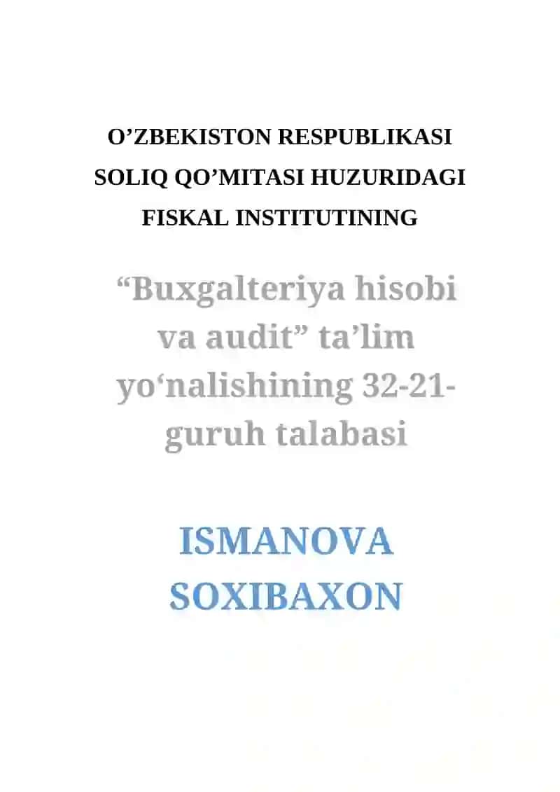 Asosiy vositalar hisobi