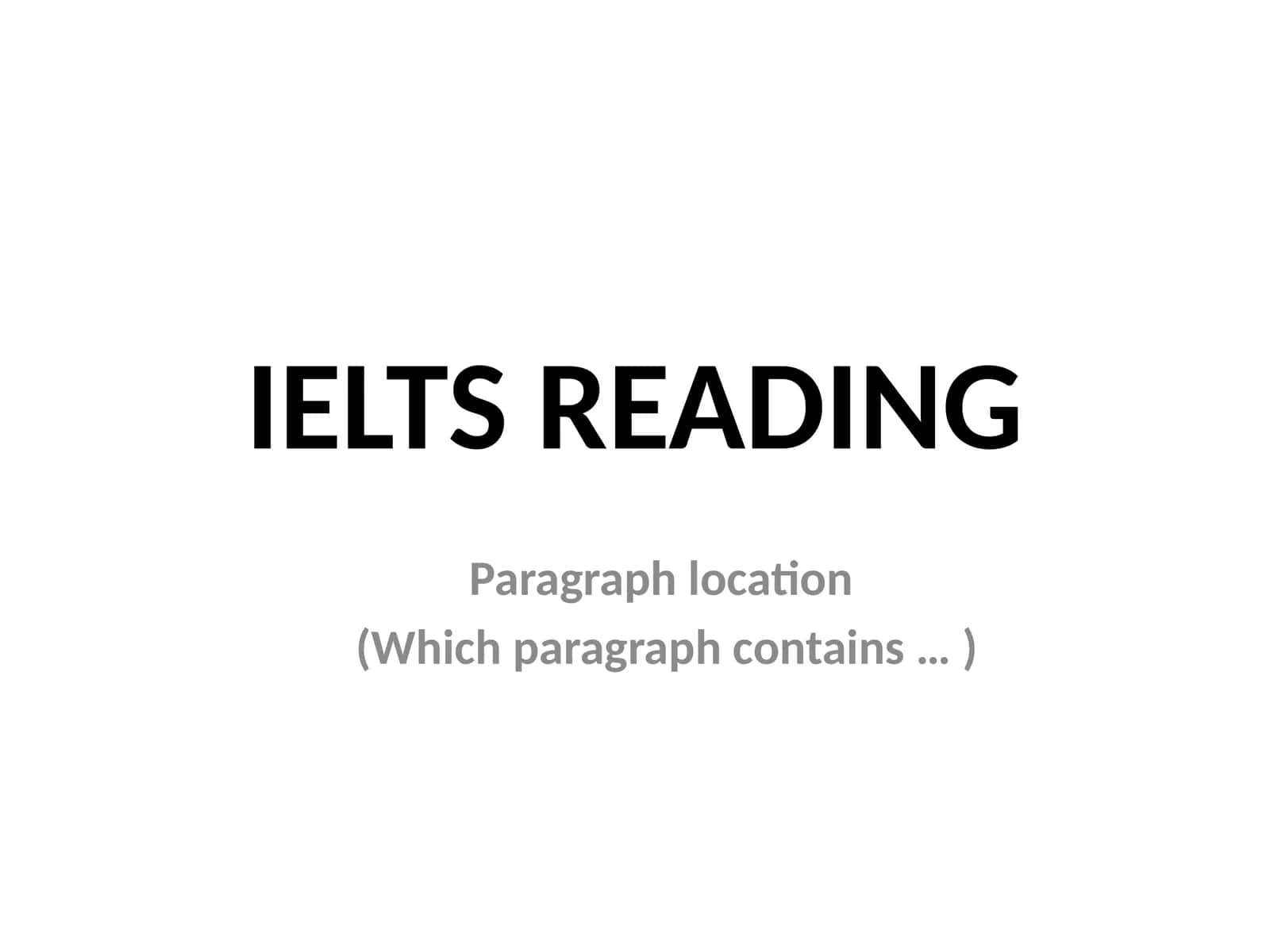 IELTS READING 1