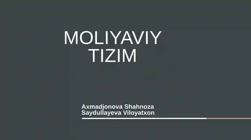 Moliyaviy tizim