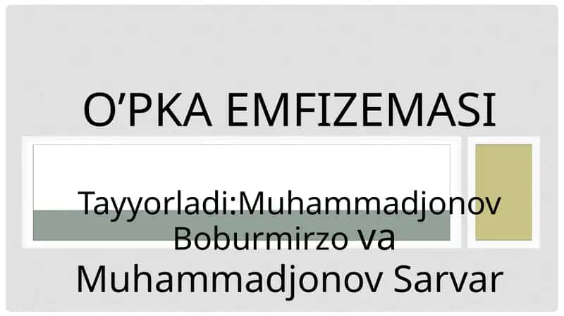 O’PKAEMFIZEMASI 1