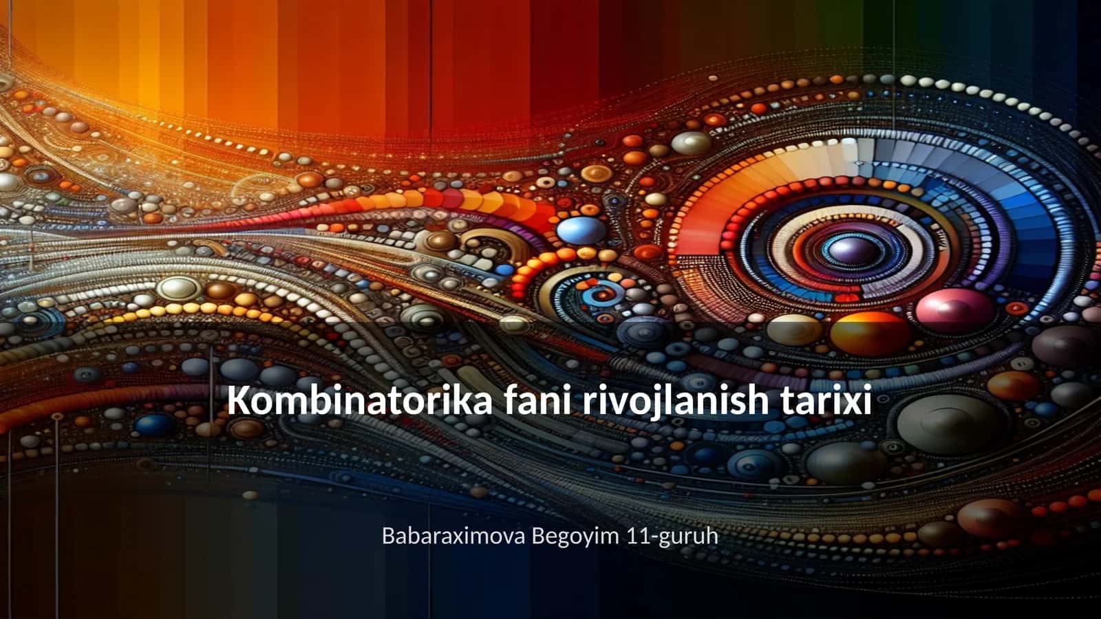 Kombinatorika fani rivojlanish tarixi 1