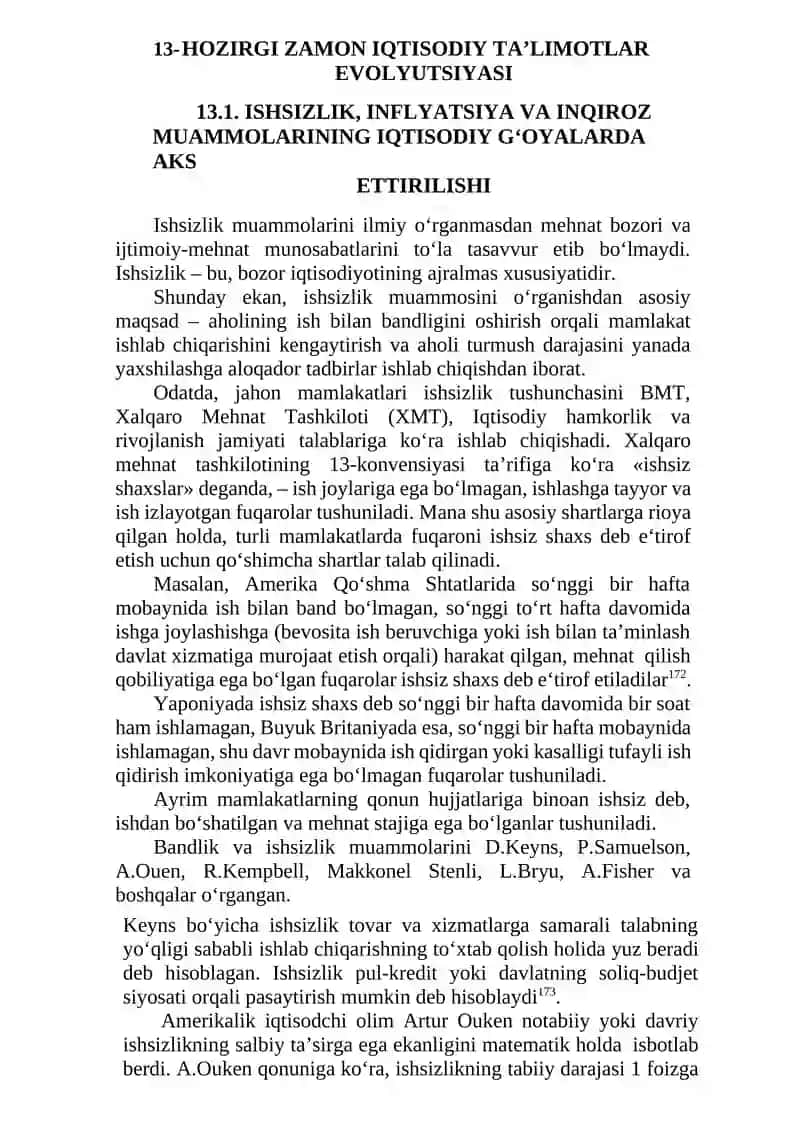 Ishsizlik muammolari