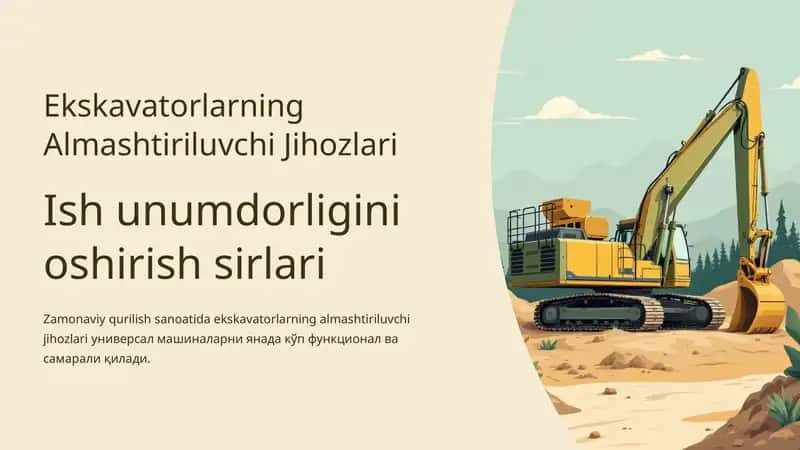 Ekskavatorlarning Almashtiriluvchi Jihozlari 1