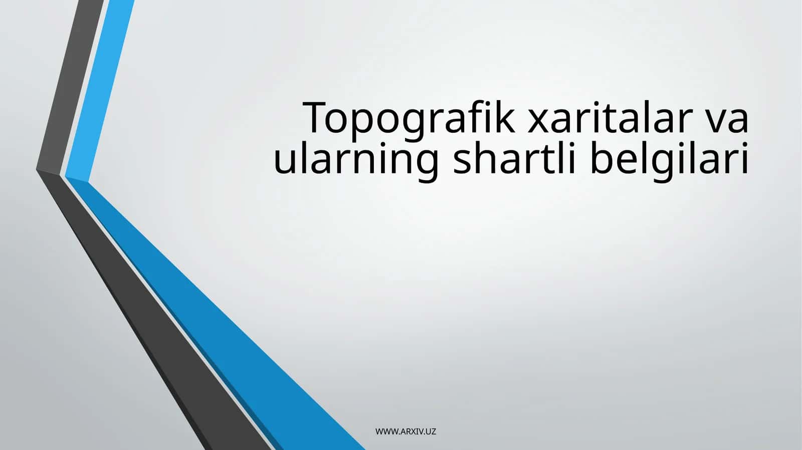 Topografik xaritalar va ularning shartli belgilari 1