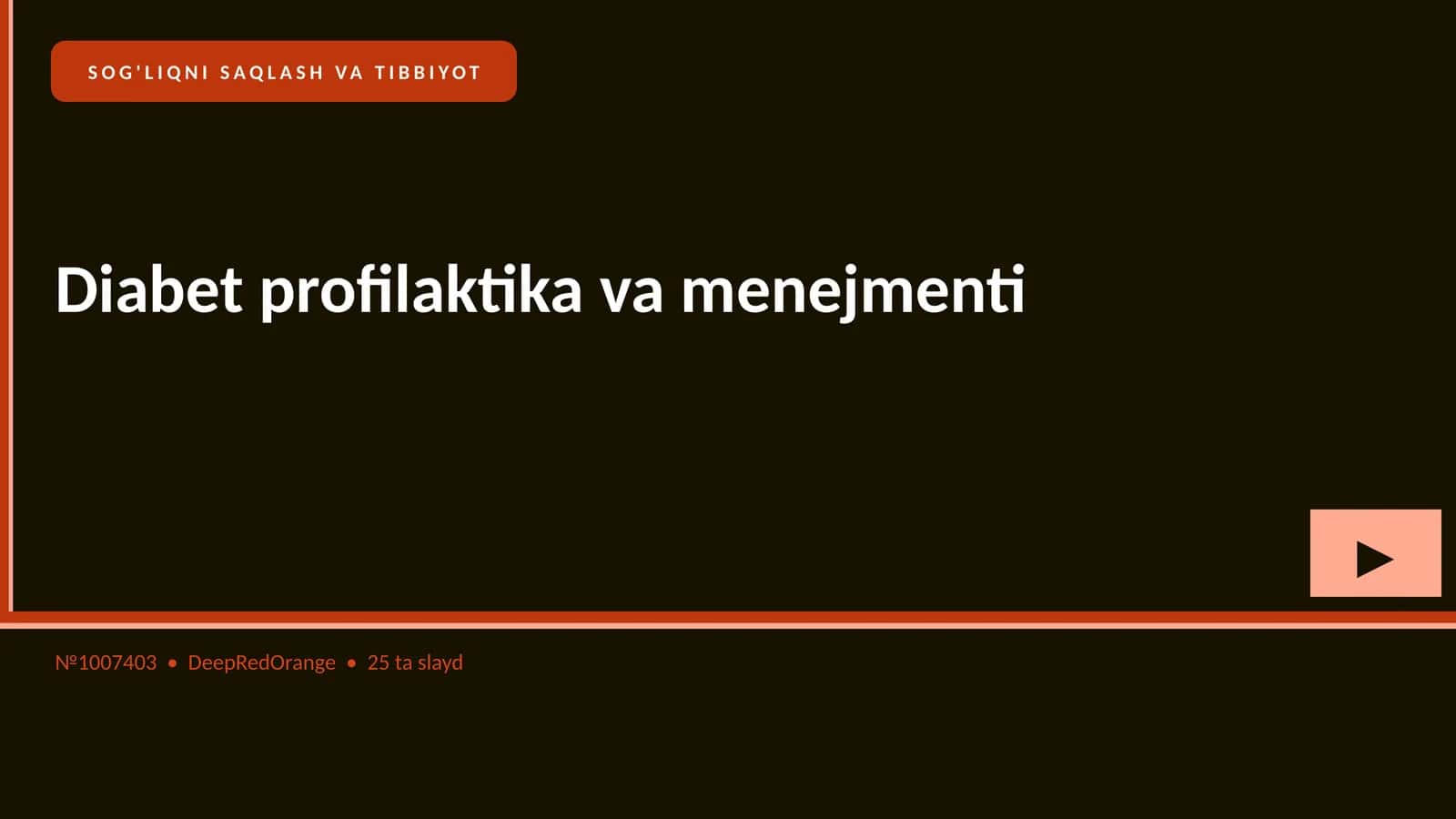 Diabet profilaktika va menejmenti 1