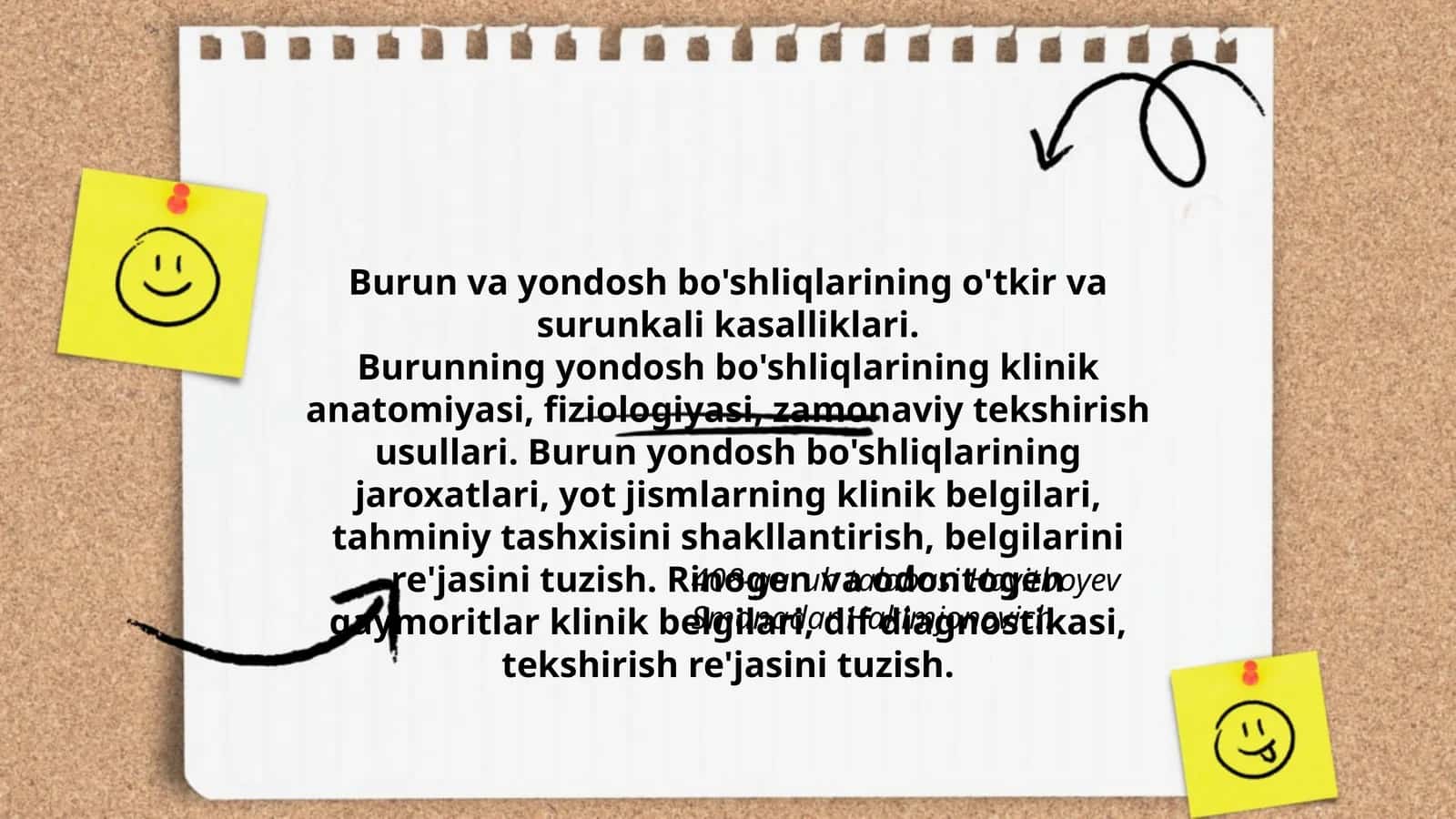 Burun va yondosh bo'shliqlarining o'tkir va surunkali kasalliklari 1