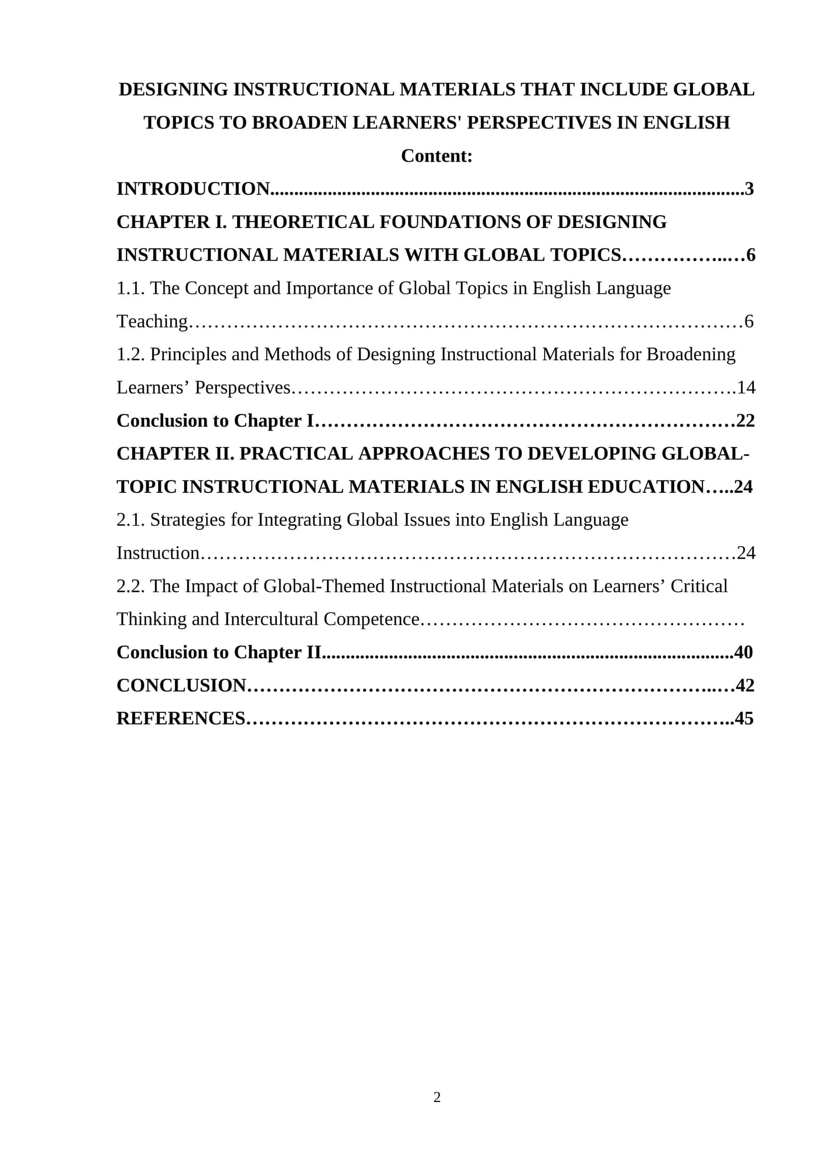 DESIGNING INSTRUCTIONAL MATERIALS WITH GLOBAL TOPICS 1