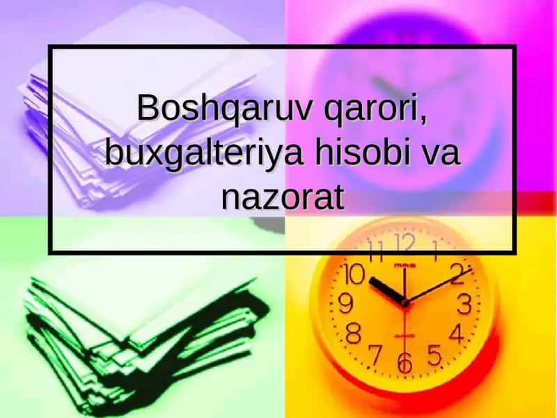 Boshqaruv qarori 1