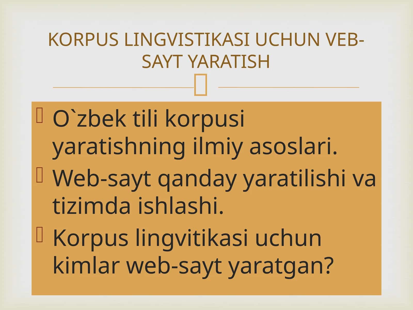 KORPUS LINGVISTIKASI UCHUN VEB-SAYT YARATISH 1