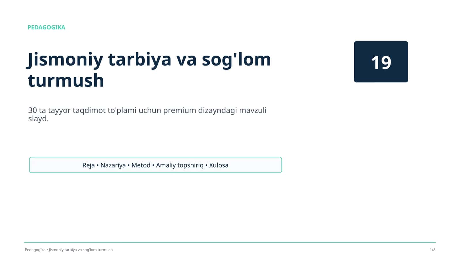Jismoniy tarbiya va sog'lom turmush 1