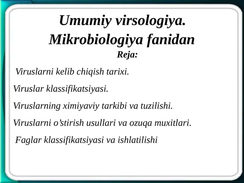 Umumiy virologiya 1