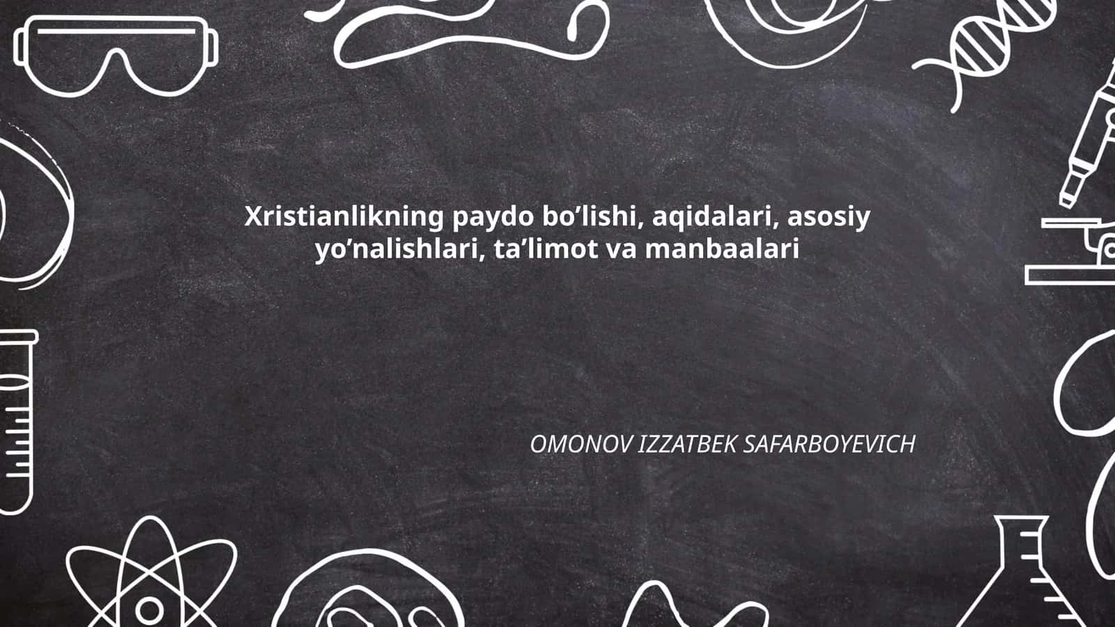 Xristianlikning paydo bo'lish tarixi 1