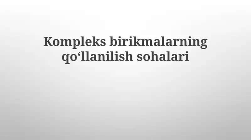 Kompleks birikmalarning tibbiyotda qo'llanilishi 1