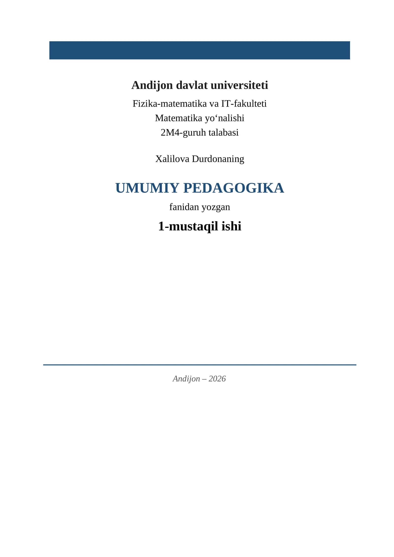 Ta'lim Metodlari va Vositalari 1