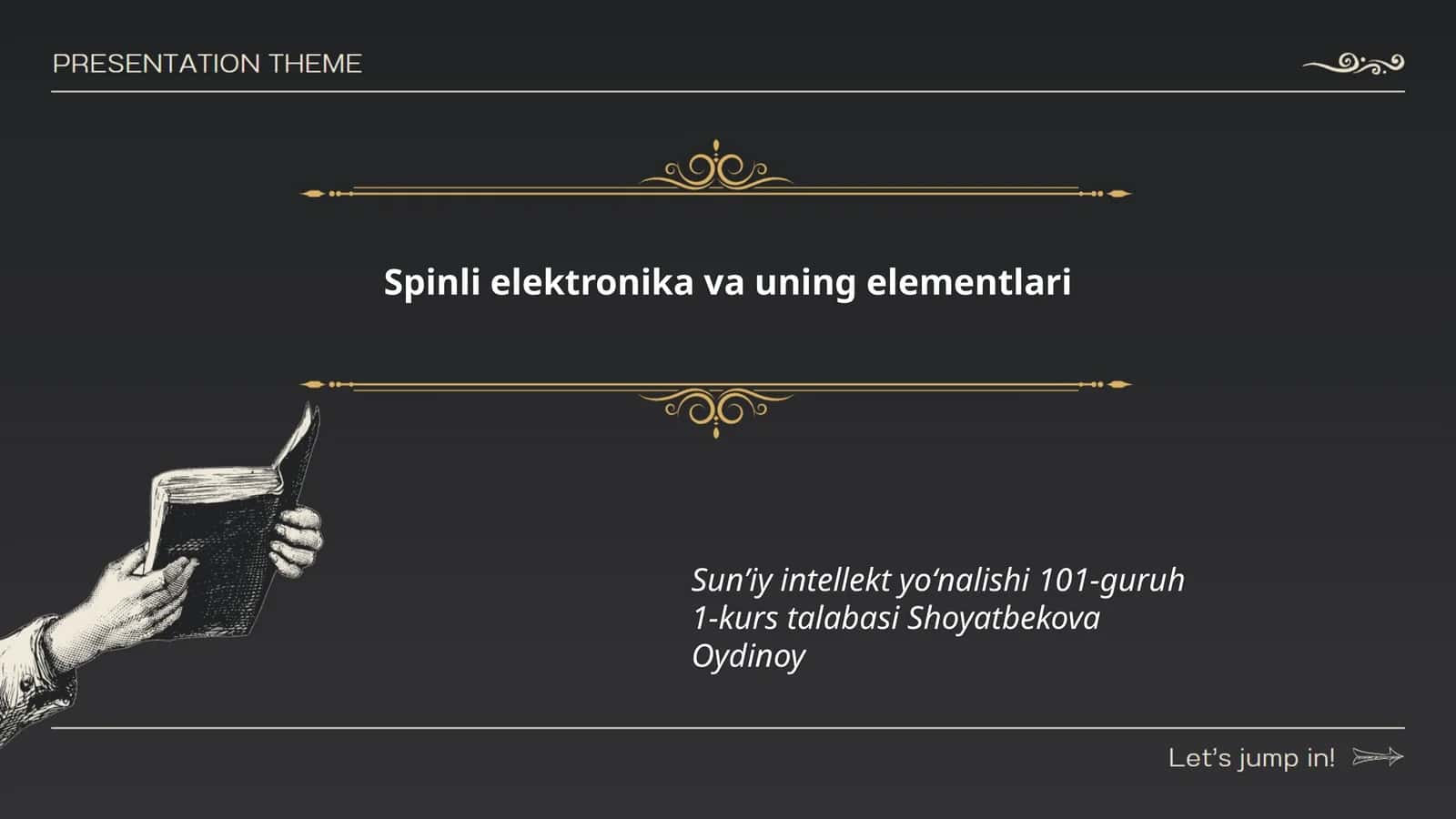 Spinli elektronika va uning elementlari 1
