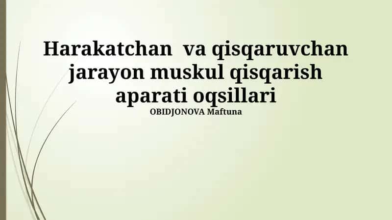 Mushak qisqarish apparati oqsillari 1