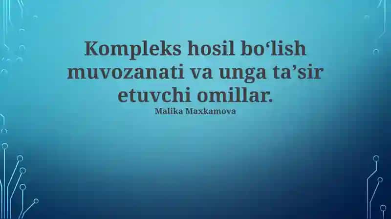 Bosqichma-bosqich hosil bo'lish konstantlari