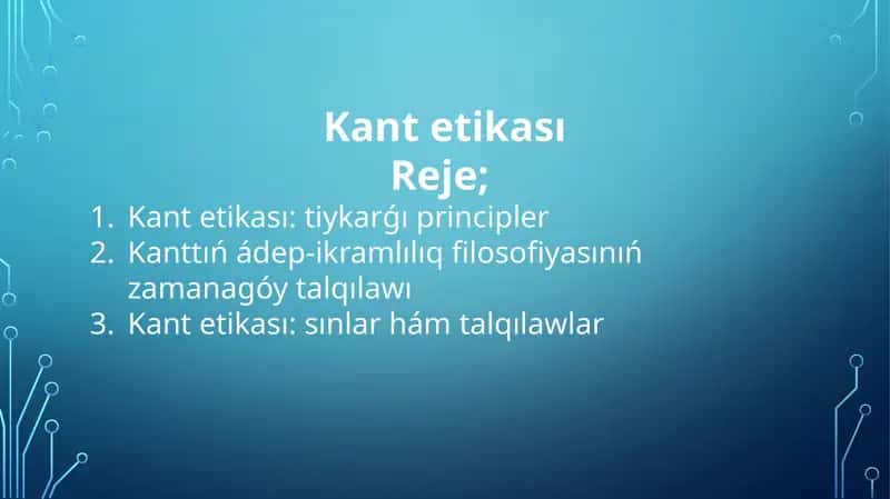 Kant etikası 1