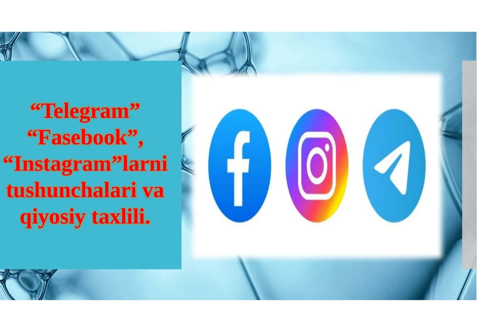 Telegram, Facebook, Instagram 1