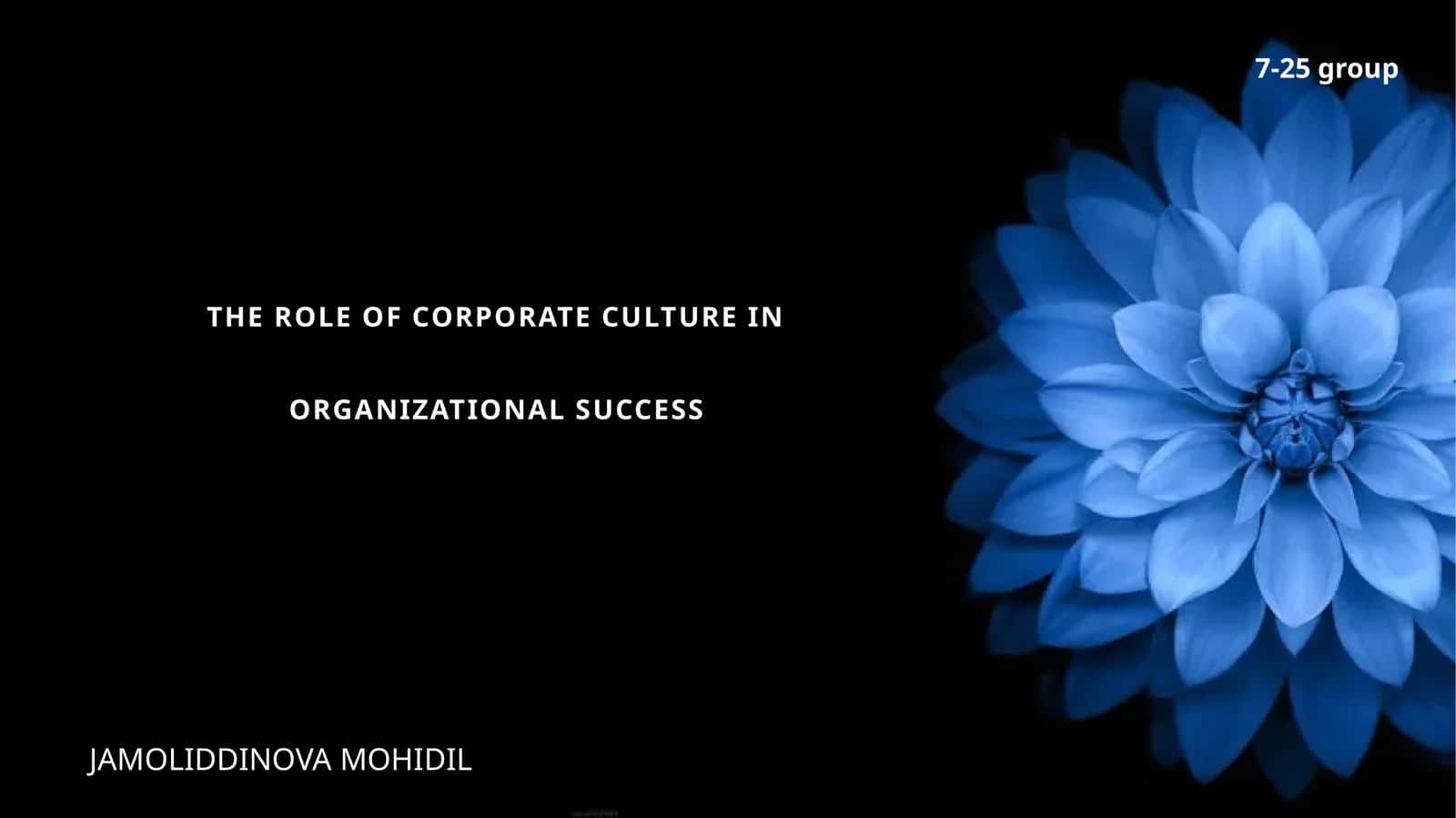 THE ROLE OF CORPORATE CULTURE IN ORGANIZATIONAL SUCCESS 1