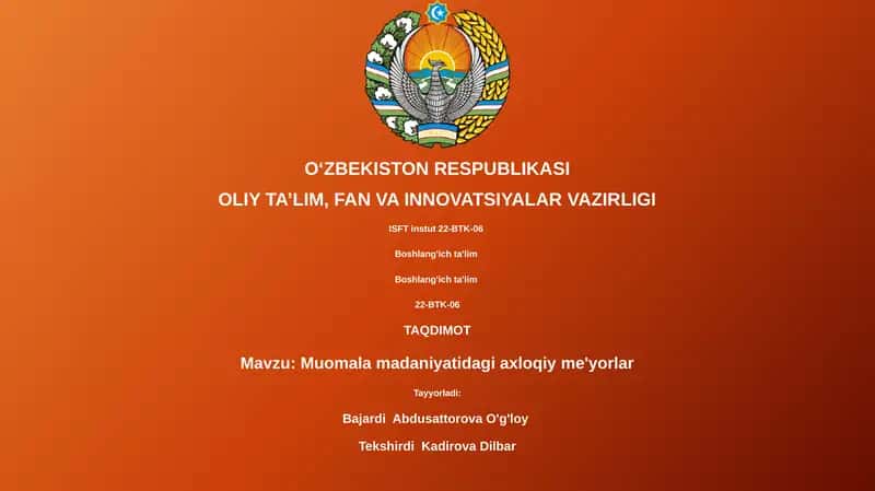Axloqiy me'yorlar 1