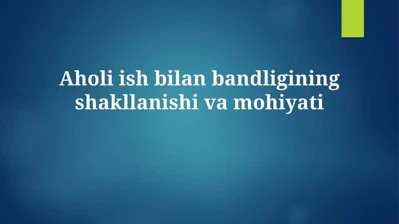 Mehnat bozori va uning xususiyatlari 1