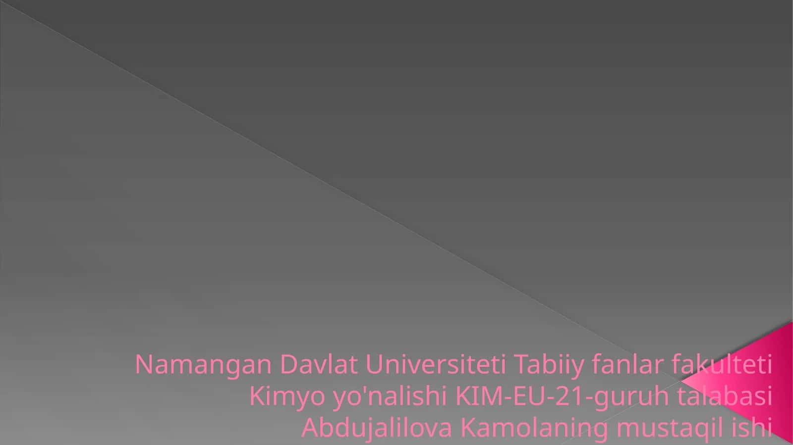 Kimyoviy energiya nima? 1