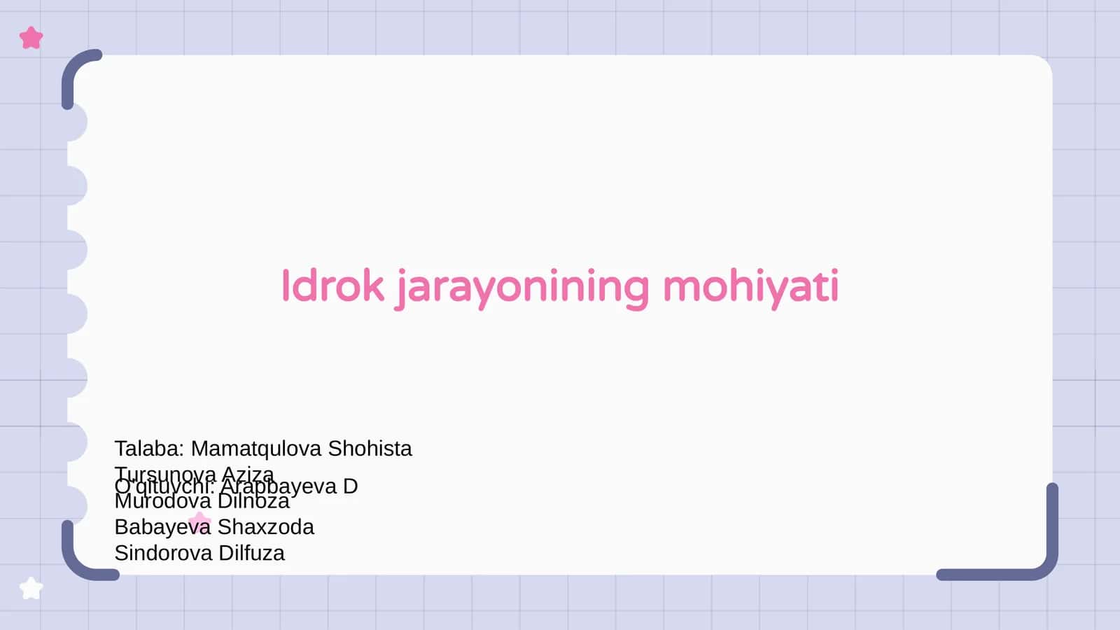 Idrok jarayonining mohiyati 1