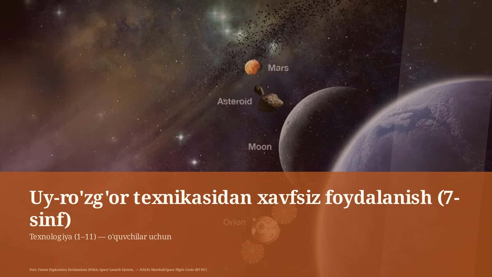 Uy-ro'zg'or texnikasidan xavfsiz foydalanish (7-sinf) 1