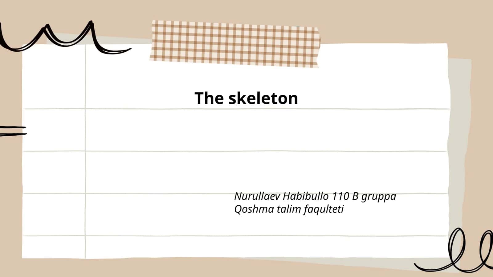 Skeleton Model 1