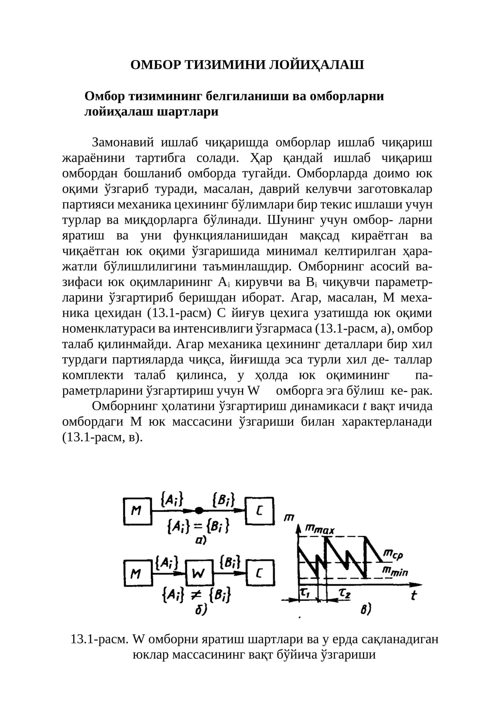 ОМБОР ТИЗИМИНИ ЛОЙИҲАЛАШ 1