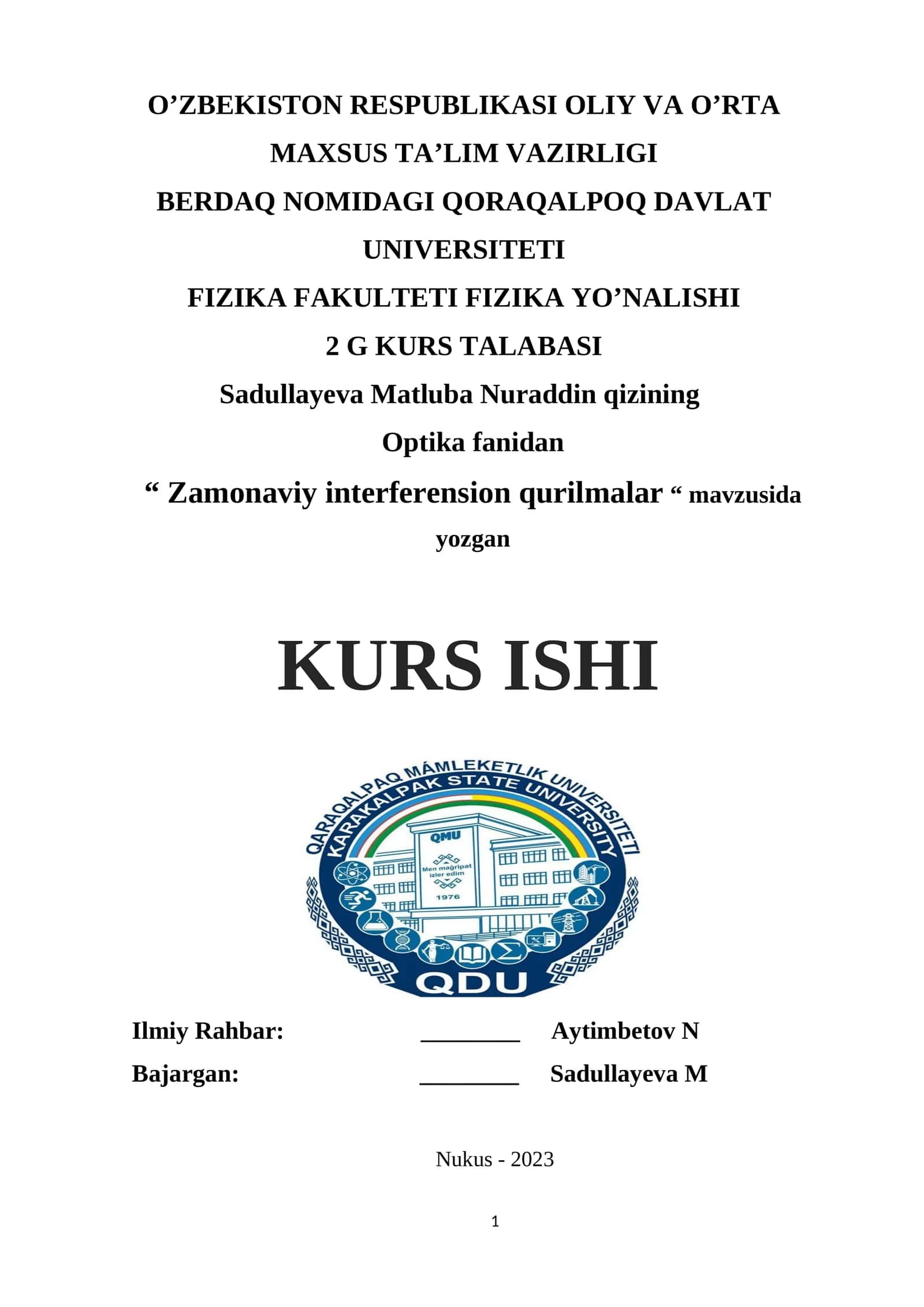 Zamonaviy interferension qurilmalar 1