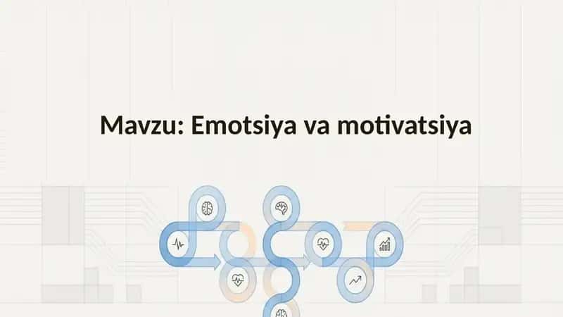 Emotsiya va motivatsiya 1