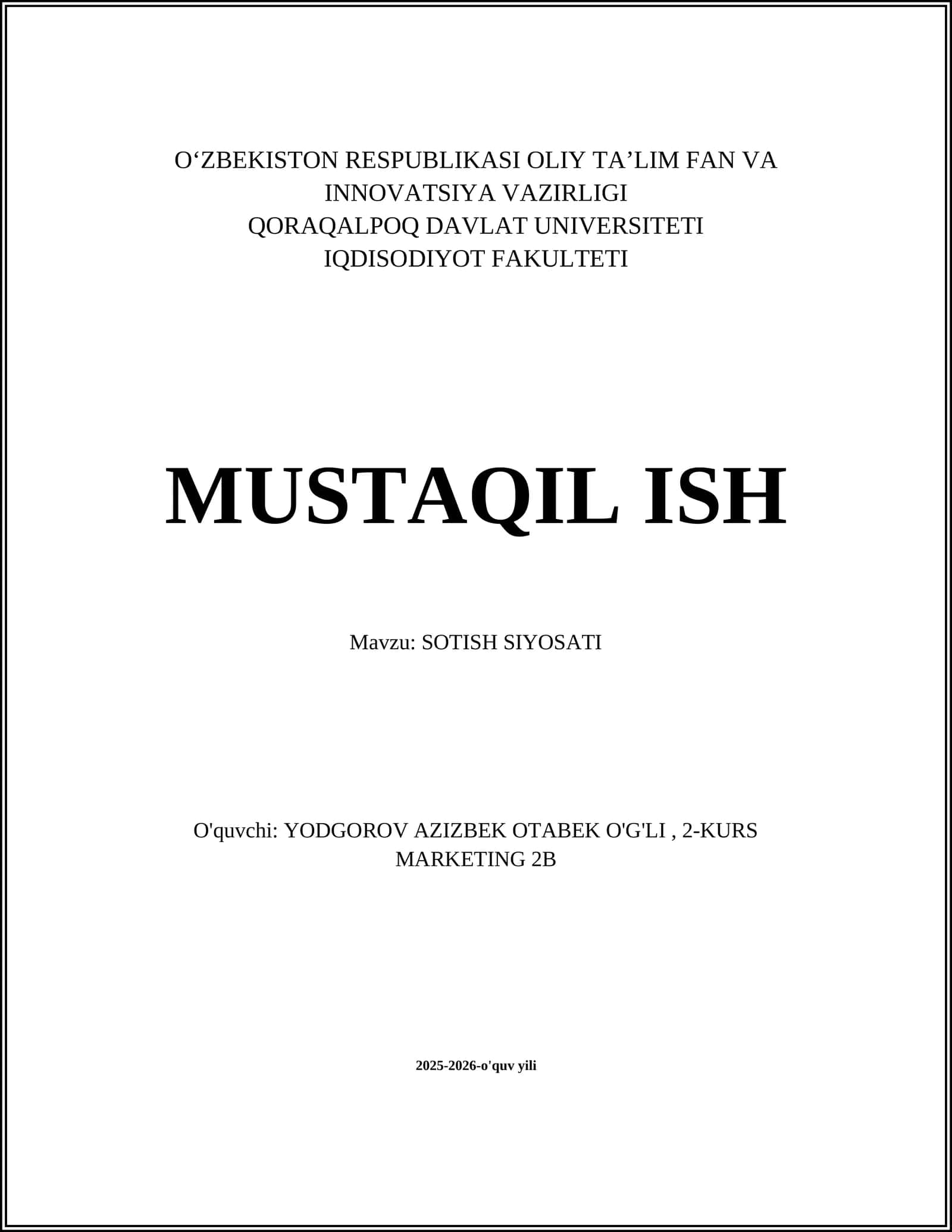 SOTISH SIYOSATI 1