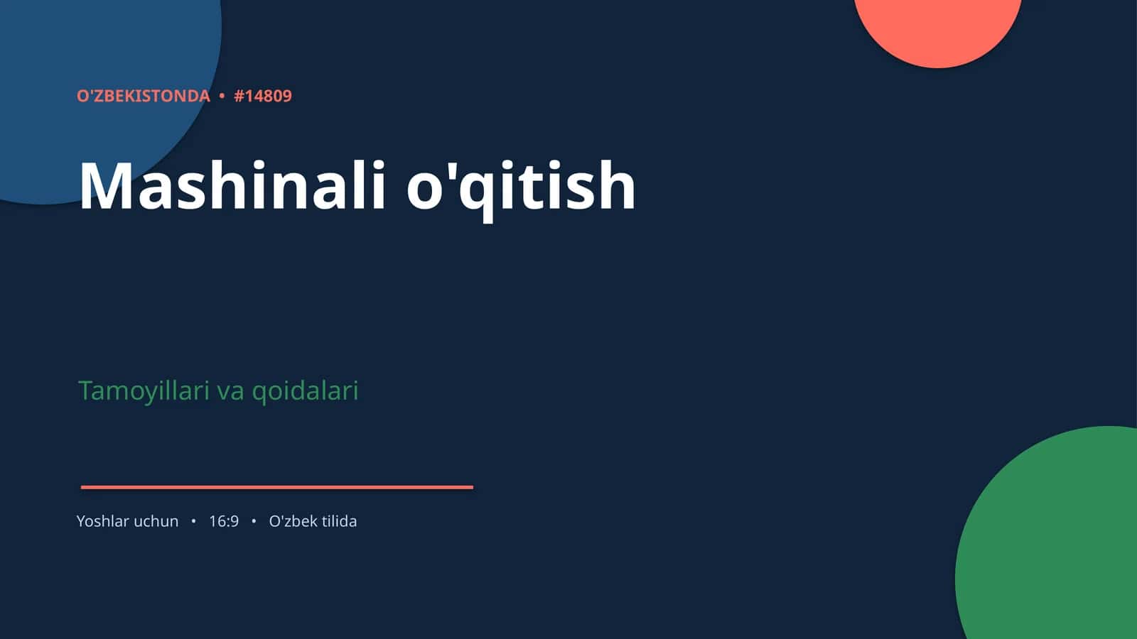 Mashinali o'qitish 1