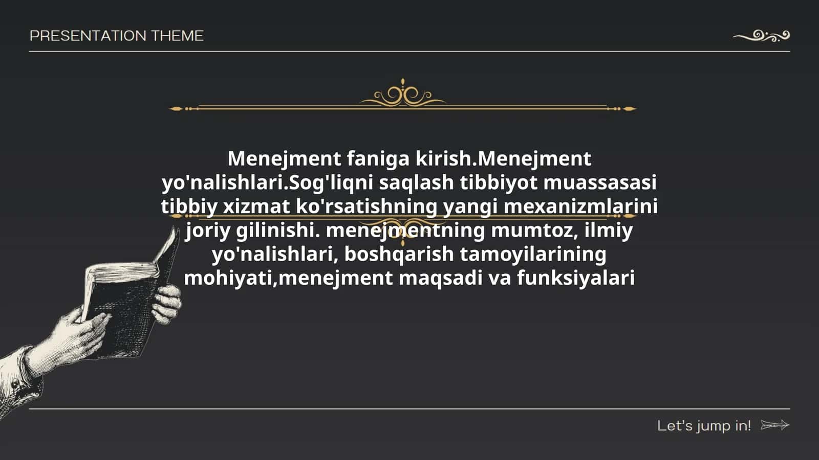 Menejment faniga kirish 1