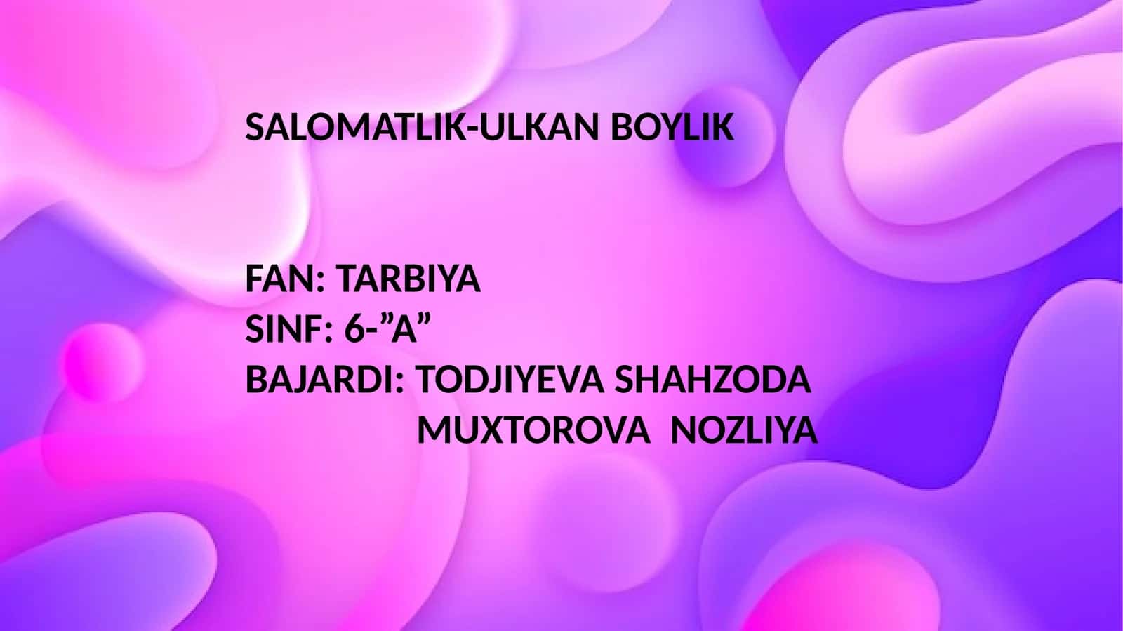 SALOMATLIK-ULKAN BOYLIK 1