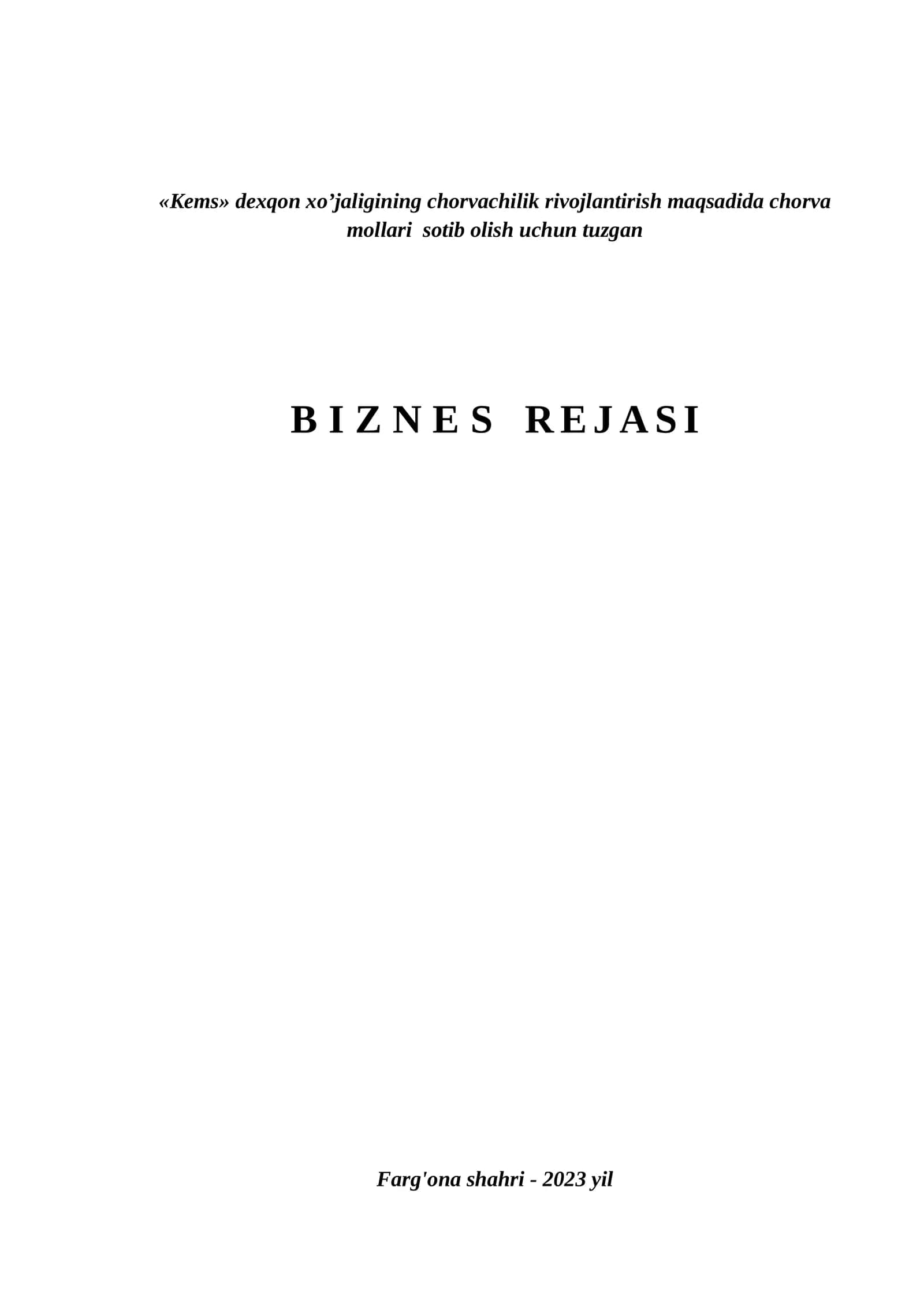 «Kems» dexqon xo’jaligi 1