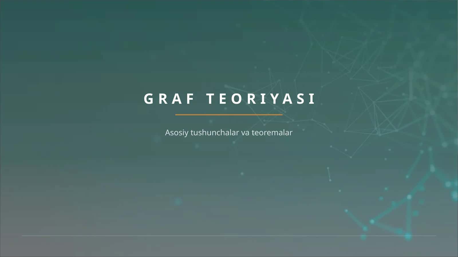 GRAF TEORIYASI 1