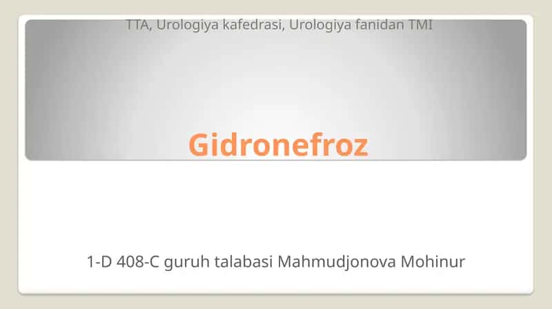 Gidronefroz 1