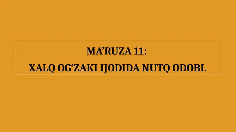 Xalq og‘zaki ijodi 1