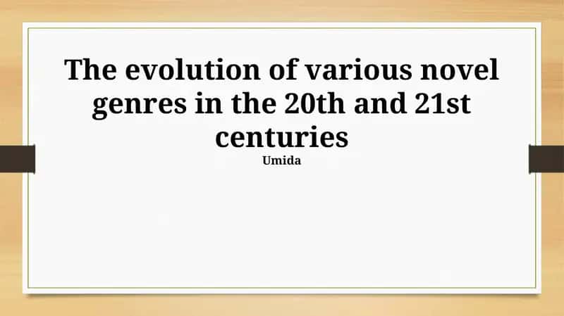 The Rise of Science Fiction and Fantasy 1