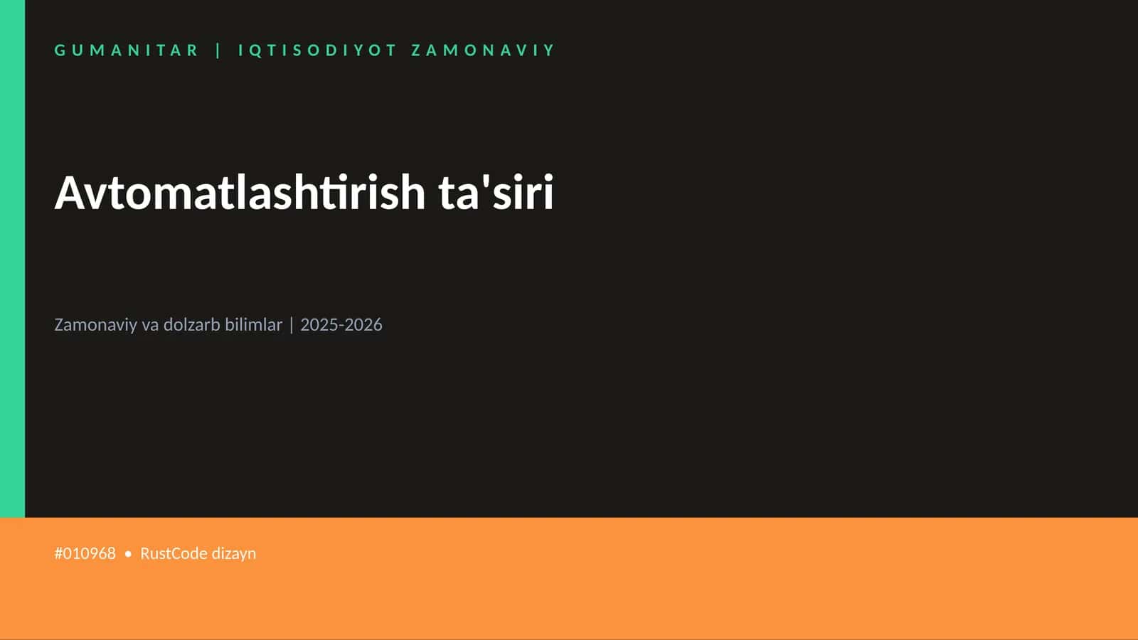 Avtomatlashtirish ta'siri 1