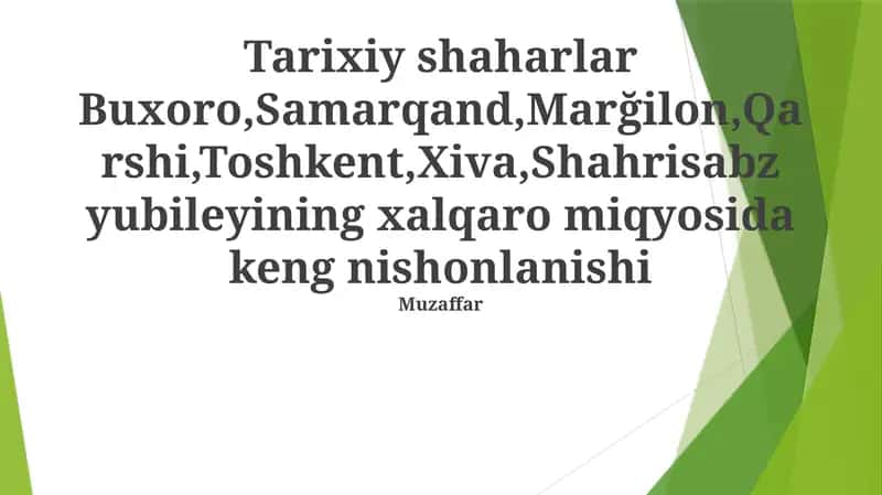 Tarixiy shaharlar 1