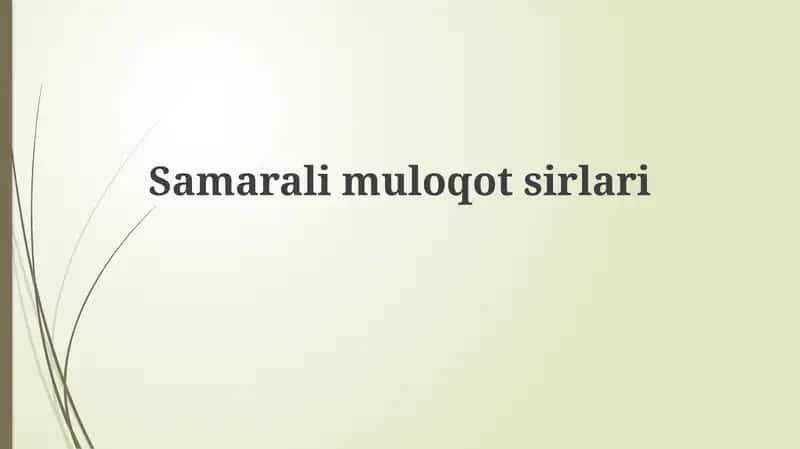 Samaralimuloqotsirlari 1